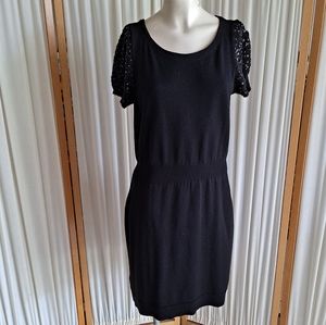 LOFT black sweater dress, tapered to waist M